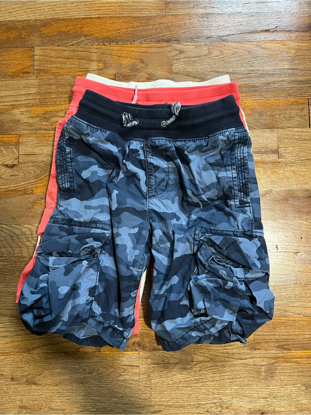 Cotton Boys Cargo Shorts Bundle Lot 8-9 Medium Gap Kids Waist Ties
